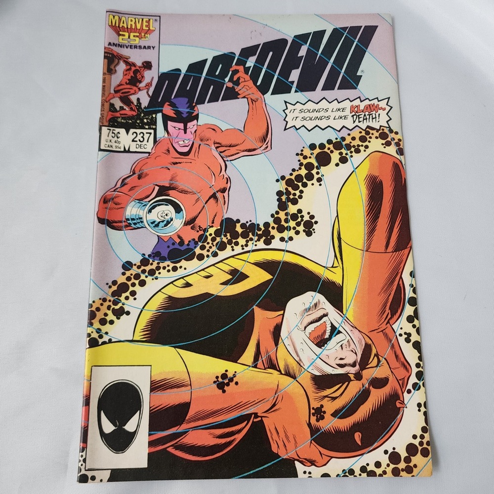 Daredevil #237 Comic Book Marvel 25th Anniversary December 1986 FN B&B Clean